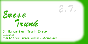 emese trunk business card